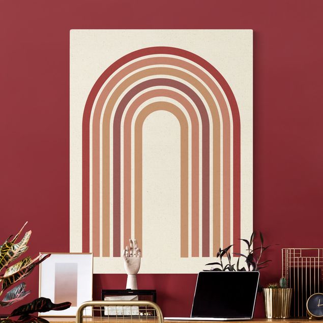 Canvas print gold - Geometrical Shapes - Rainbow Pink