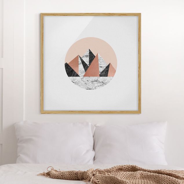 Framed poster - Geometrical Landscape In A Circle