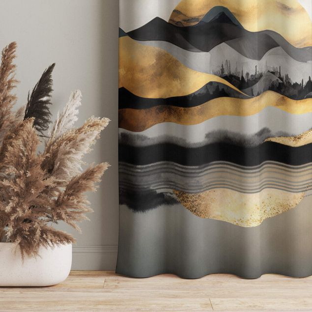 modern curtains for living room Geometrical Landscape