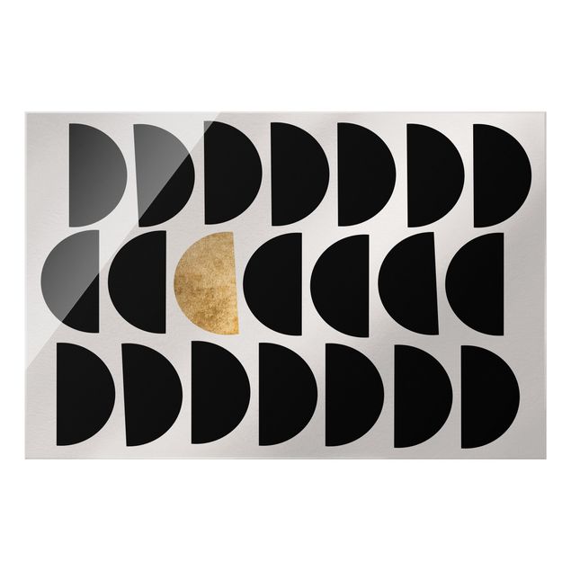 Glass print - Geometrical Semicircle II