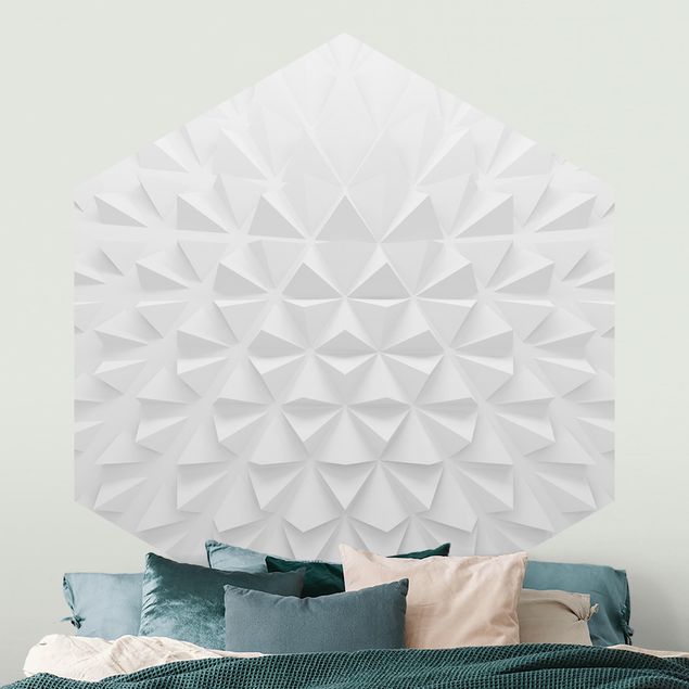 Hexagonal wall mural Geometrical Pattern 3D Effect