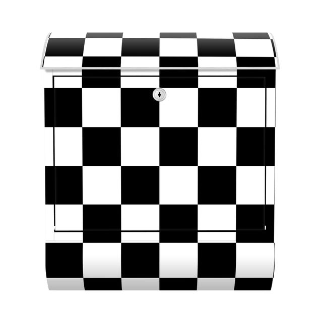 Letterbox - Geometrical Pattern Chessboard Black And White