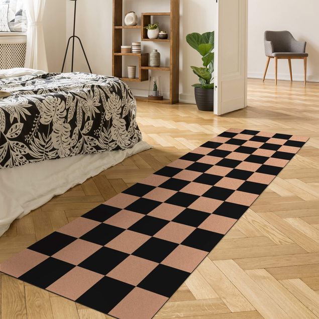 contemporary rugs Geometrical Pattern Chessboard Black And White