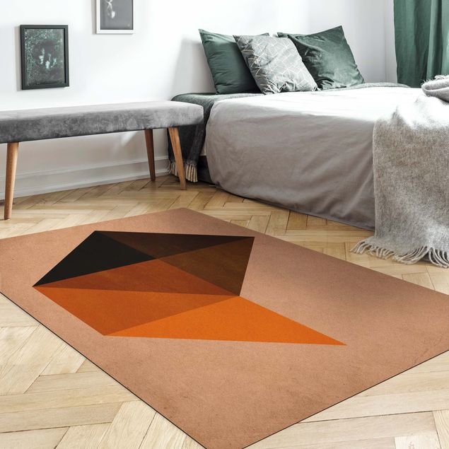 rug under dining table Geometrical Trapezoid