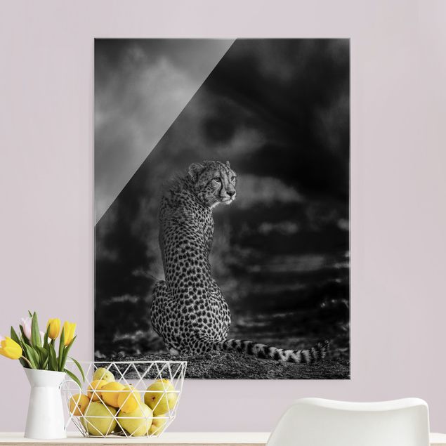 Glass print - Cheetah In The Wildness