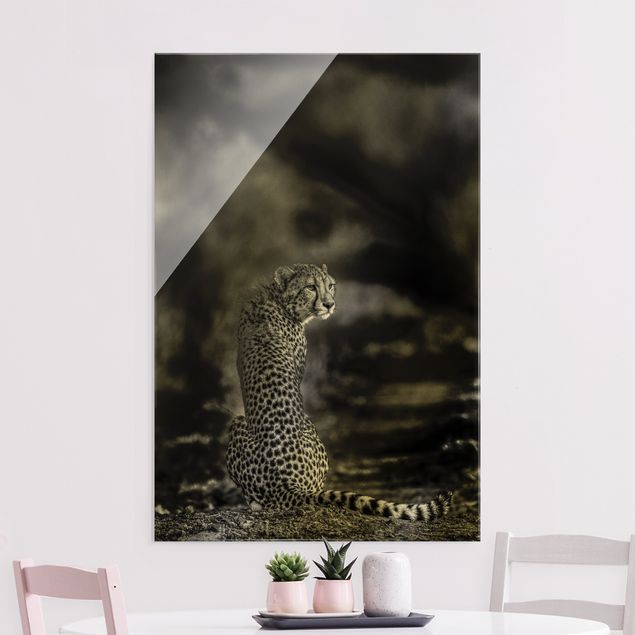 Glas Magnetboard Cheetah In The Wildness