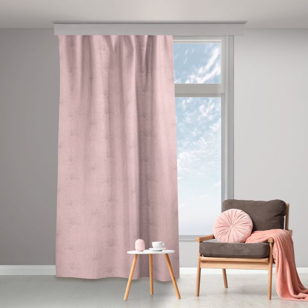 contemporary curtains Geranium Pattern - Pale Pink