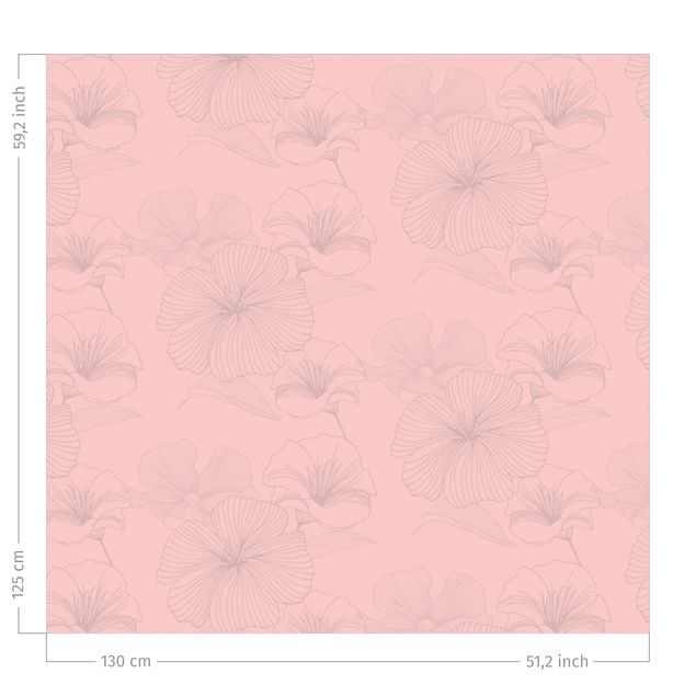 floral drapes Geranium Pattern - Pale Pink