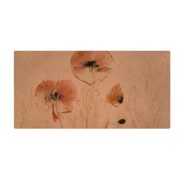 rug under dining table Dried Poppy Flowers With Delicate Grasses