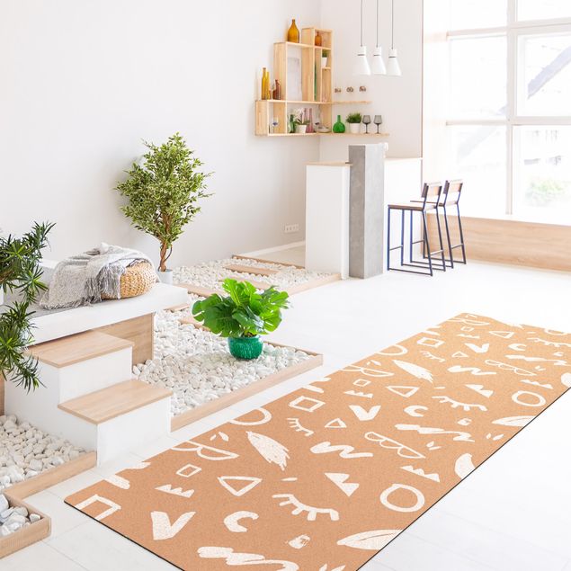 contemporary rugs Drawn Free-Forms White