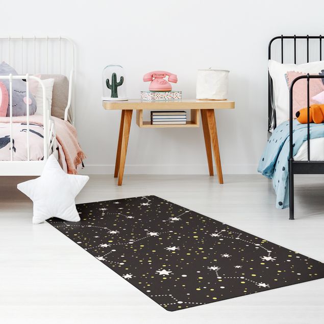 Black rugs Drawn Starry Sky With Great Bear