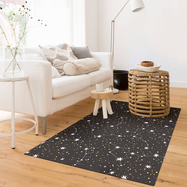 black area rug Drawn Starry Sky With Great Bear