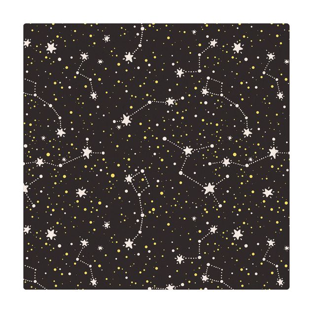 Cork mat - Drawn Starry Sky With Great Bear - Square 1:1