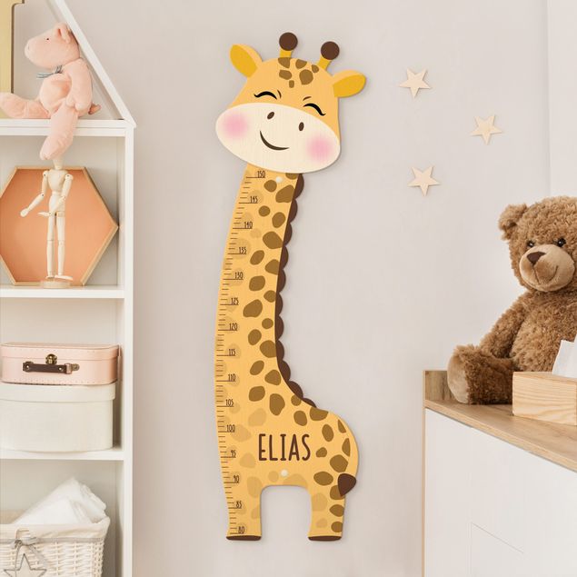 height chart wall Giraffe boy with custom name