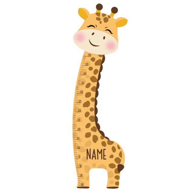 Wall decal Giraffe boy with custom name