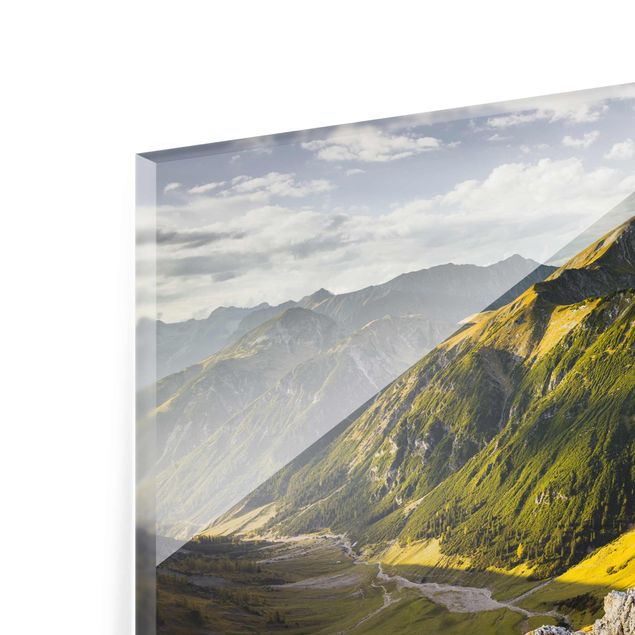 Glass print 3 parts - Alps Mountain Views