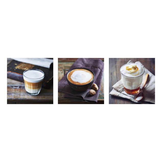 Glass print 3 parts - Caffè Latte