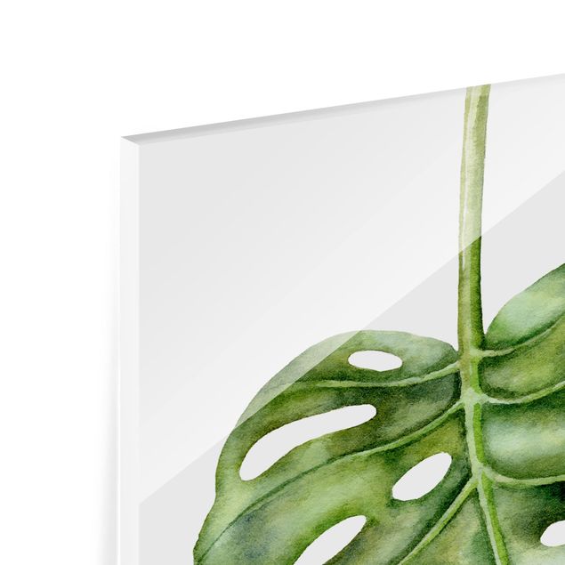 Glass print 3 parts - Watercolour Botany