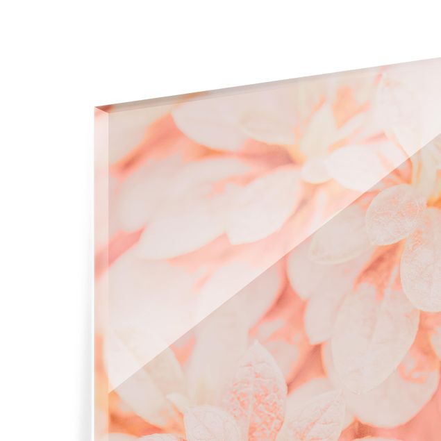 Glass print 4 parts - Pink Flower Magic