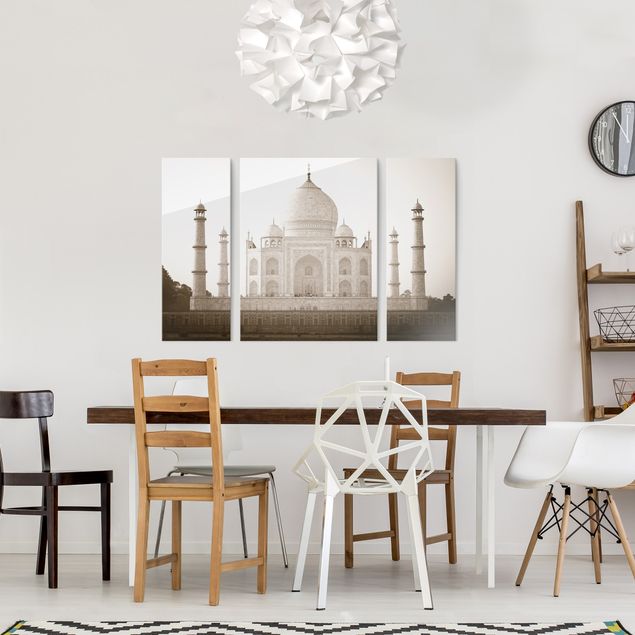 Glass print 3 parts - Taj Mahal