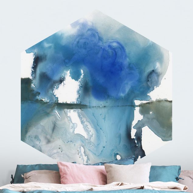 Self-adhesive hexagonal wall mural Glacier Melt I