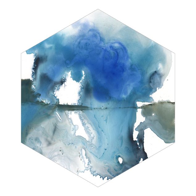 Self-adhesive hexagonal pattern wallpaper - Glacier Melt I