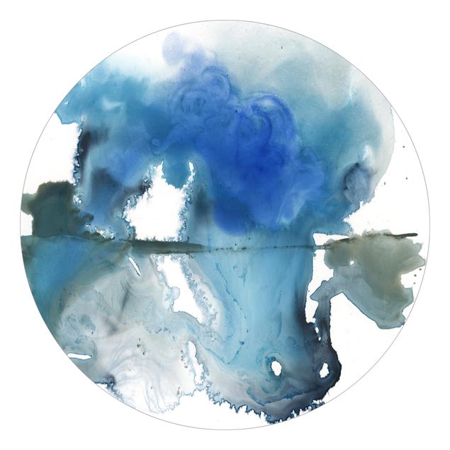 Self-adhesive round wallpaper - Glacier Melt I