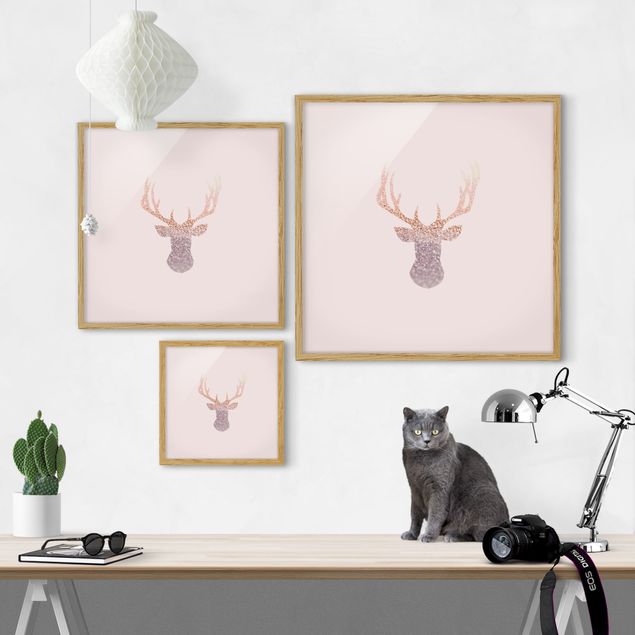 Framed poster - Shimmering Deer