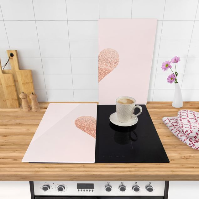 Stove top covers - Shimmering Heart