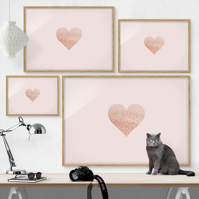Framed poster - Shimmering Heart