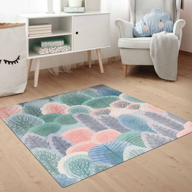 Jungle rugs Happy Forest In Pastel