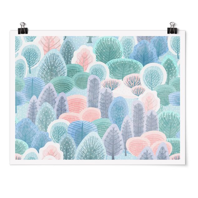 Poster - Happy Forest In Pastel