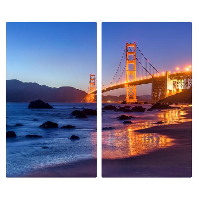 Stove top covers - Golden Gate Bridge At Dusk