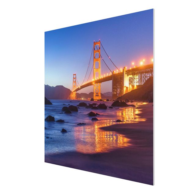 Print on forex - Golden Gate Bridge At Dusk - Square 1:1