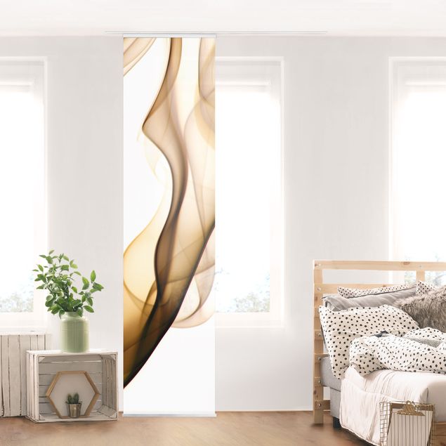 Sliding panel curtains set - Golden Nebula