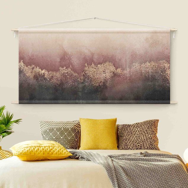 tapestry wall hanging Golden Dawn Pink