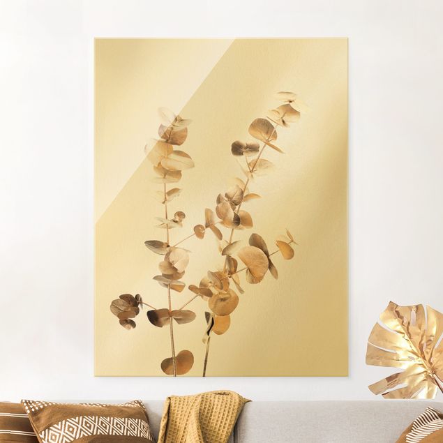 Glass print - Golden Eucalyptus - Portrait format