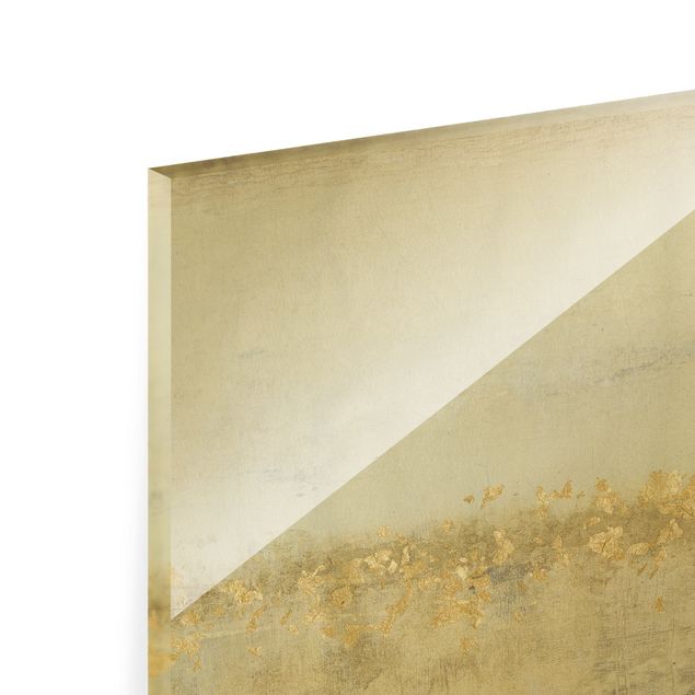 Glass print - Golden Colour Fields Il - Landscape format