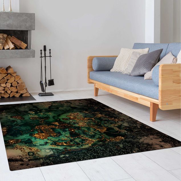 Abstract rugs Golden Sea Islands Abstract