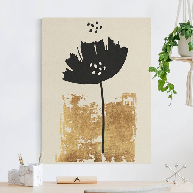 Canvas print gold - Golden Poppy Flower
