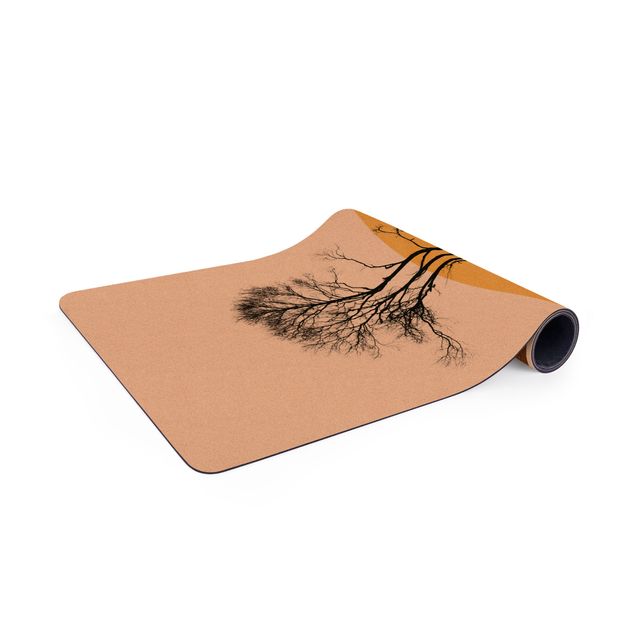 Yoga mat - Golden Sun With Tree