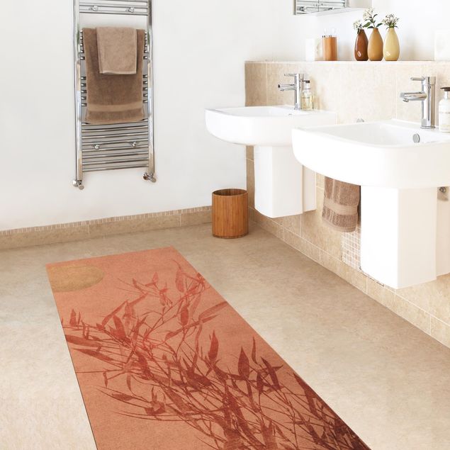 Modern rugs Golden Sun Pink Bamboo