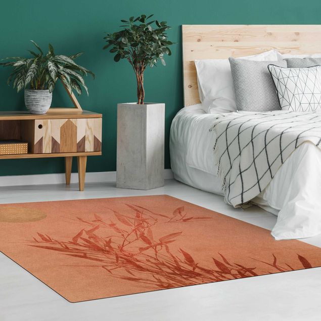 contemporary rugs Golden Sun Pink Bamboo