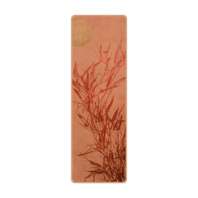 Yoga mat - Golden Sun Pink Bamboo