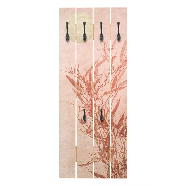 Wooden coat rack - Golden Sun Pink Bamboo