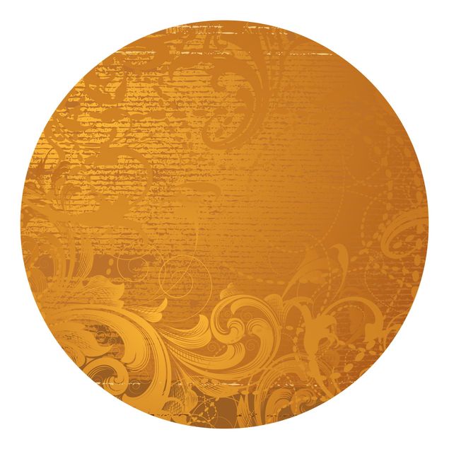 Self-adhesive round wallpaper - Golden Baroque