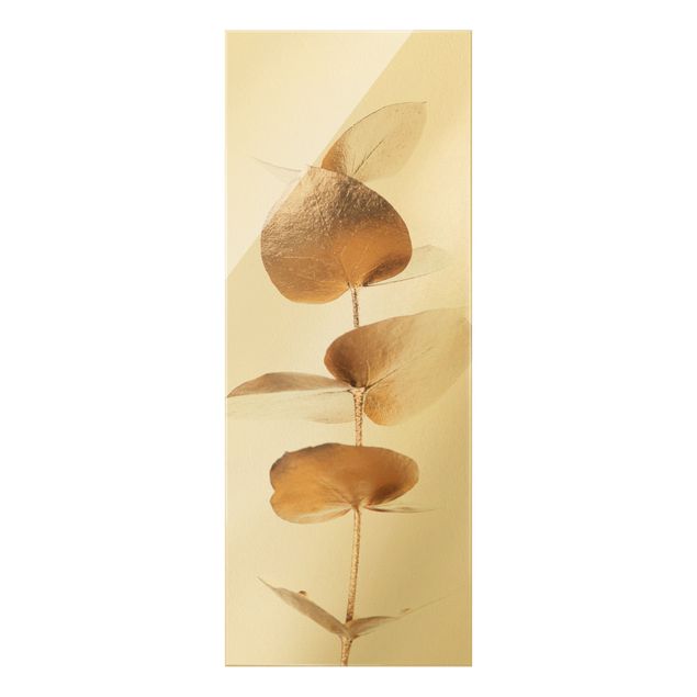 Glass print - Golden Eucalyptus - Portrait format