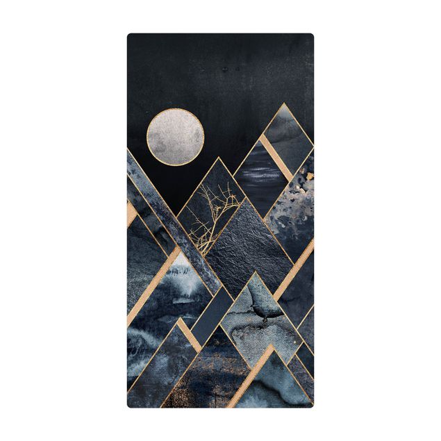 large area rugs Golden Moon Abstract Black Mountains