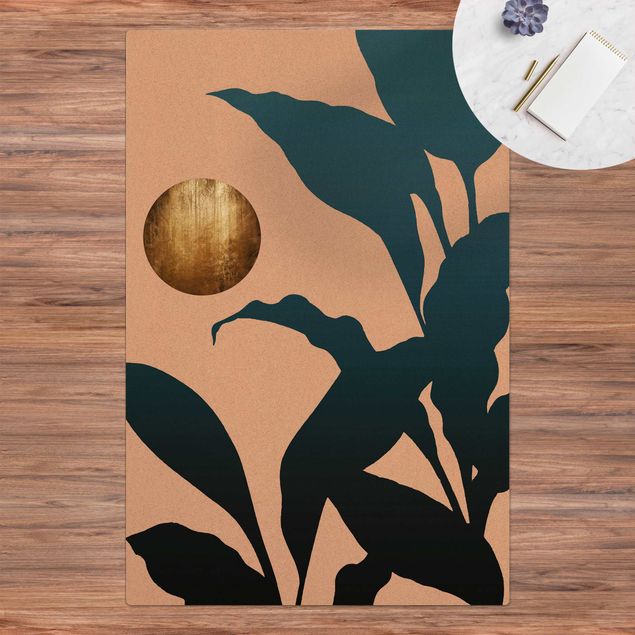 modern area rugs Golden Moon In The Jungle