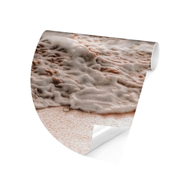 Self-adhesive round wallpaper - Golden Beach